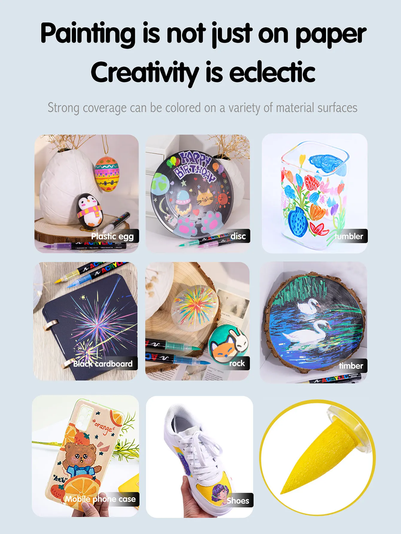 Guangna 240 色ダイレクト液体マーカーペンセット、DIY 手描き