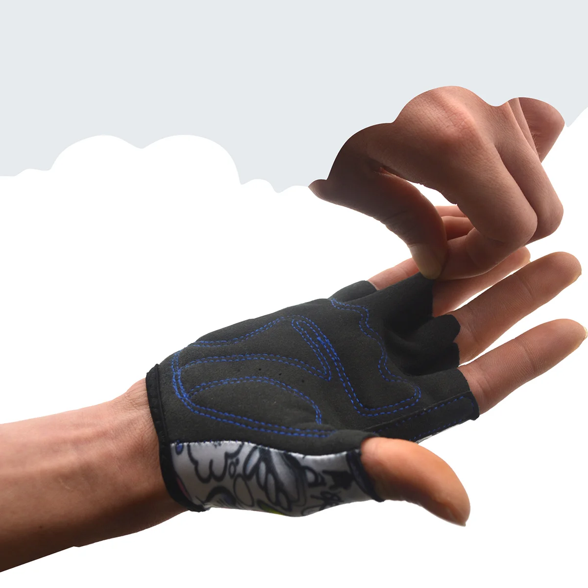 Bike Child Men and Women Gloves for Kids Cycling Exercise Xs Half Finger Biking 6