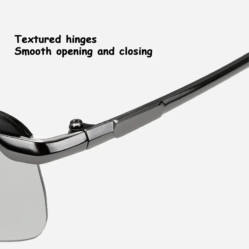 Polarized Chameleon Sunglasses Day Night Vision Driver Eyewear Adjustable Color Fade Mirror Lens for Men And Women