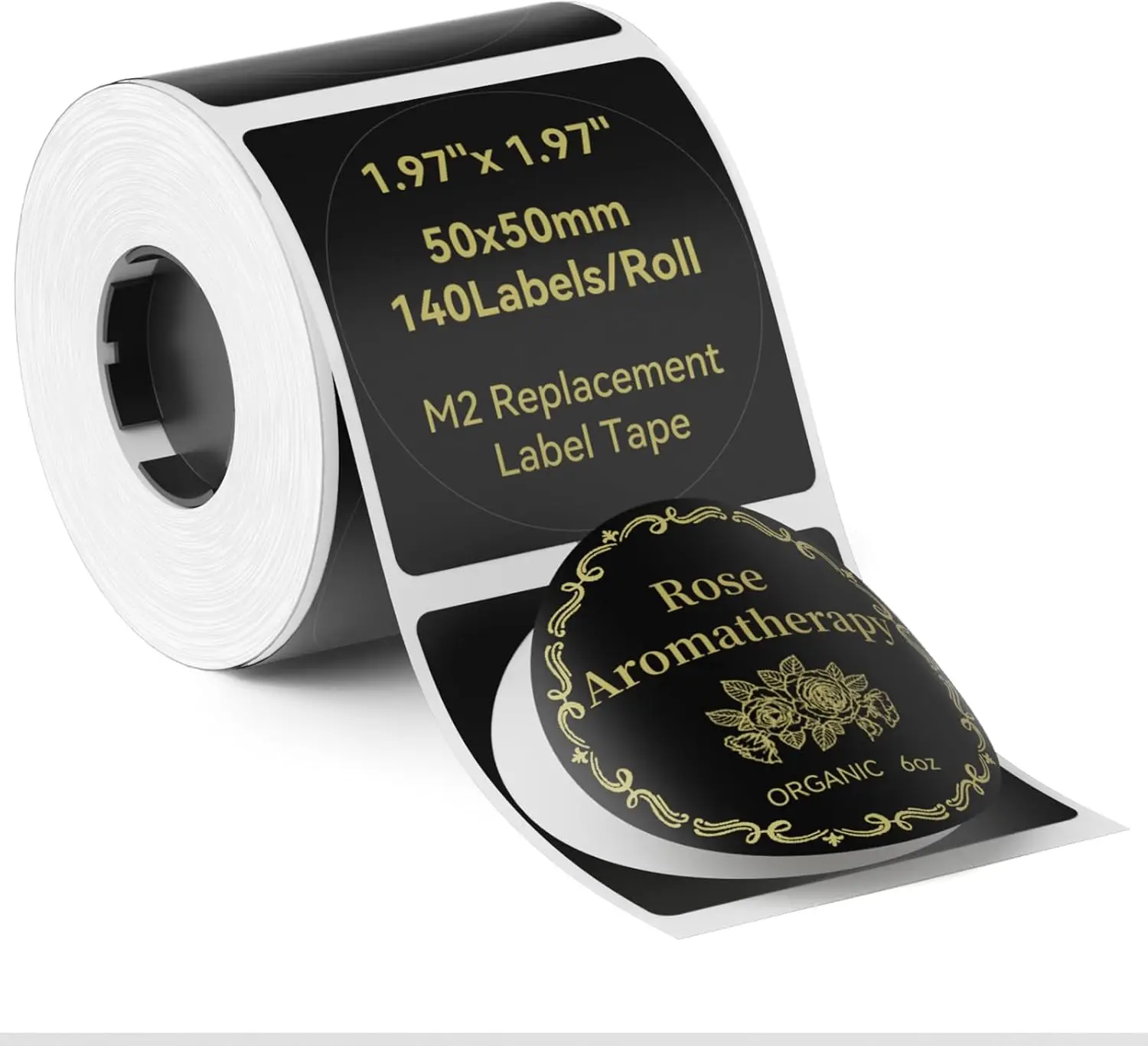 Niimbot M2 300DPI Thermal Transfer Label Printer Adhesive Sticker Wiring Network Organizer Jewelry Tag Round Black Color Paper