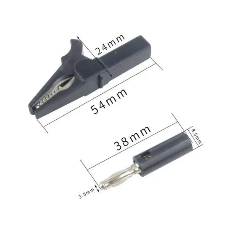 55mm Jack-in Type Insulate Cable Test Clip Clamp Electronic Test Probes