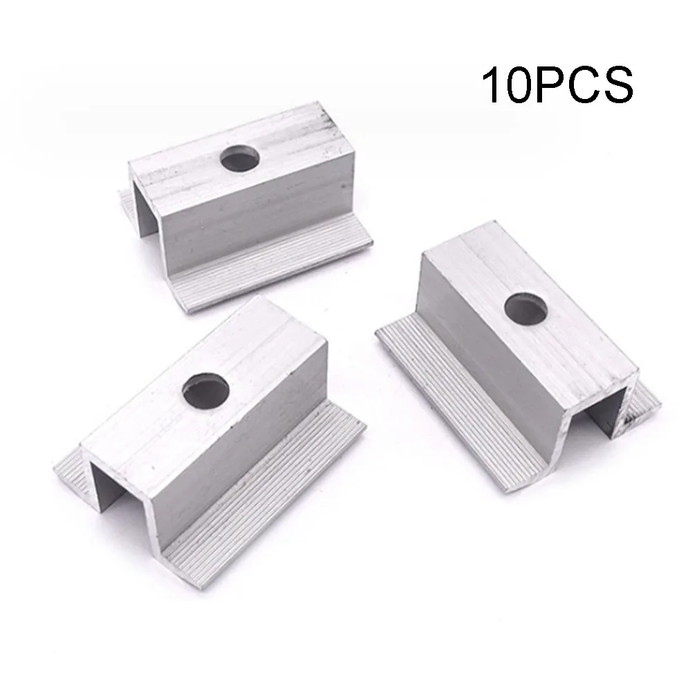 10 Pz Morsetto Terminale Morsetto Centrale Modulo Solare Staffa Solare Fotovoltaica Fissaggio Staffa Di Montaggio Z Modulo Fotovoltaico Installare Acc