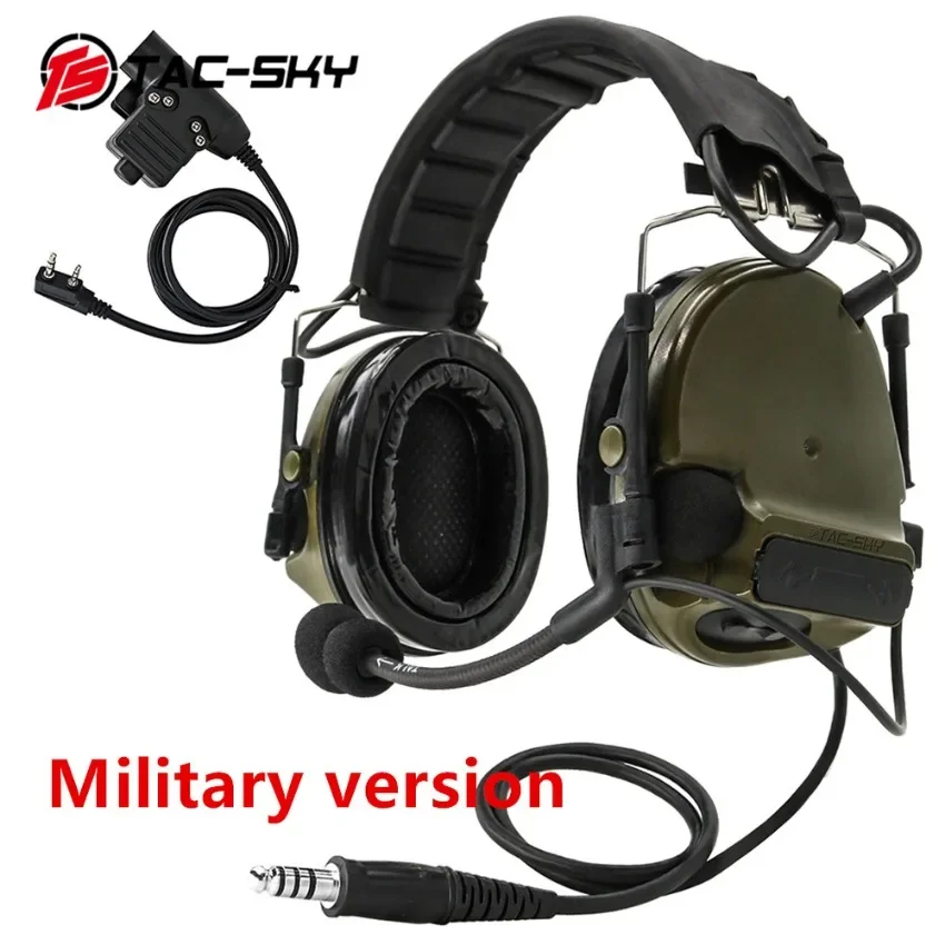 TS TAC-SKY Tactical Headset Comtac III Electronic Shooting Earmuffs Headband Hearing Protection Hunting Shooting Headset