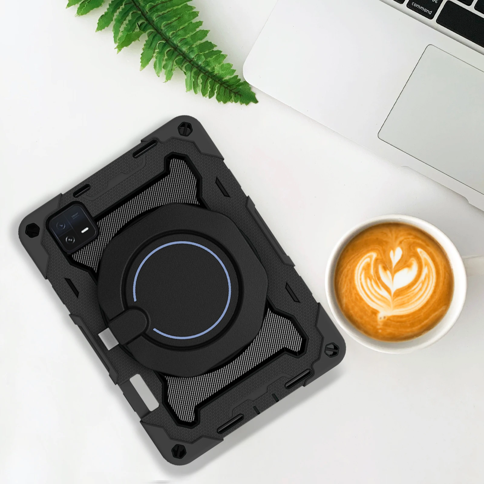 Fodral för Xiaomi Pad 6 11 tums surfplatta Fodral Soft Silica gel Ring Rotate Stand Anti-fall Skyddsskydd för Xiaomi Mi Pad 6 Pro_voghion.com