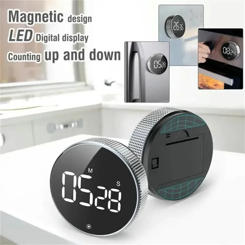 Magnetic Stopwatch LED Digital Display Timer Kitchen Study Countdown