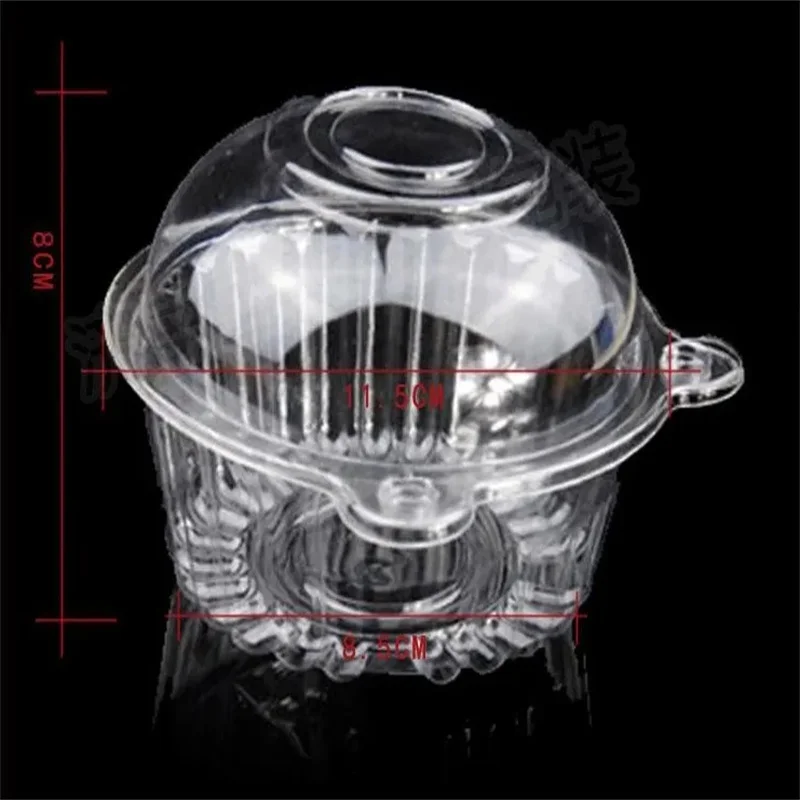 100pcs x PVC Cake Box ,Disposable Cake bowl , Barbecue Set for Party Supplies Tools