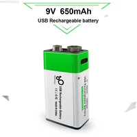 YouTu 9V USB Rechargeable Battery - Lithium-Ion, 650mAh, Eco Friendly, 1200 Uses, Type-C Charging, 1.5h Rapid Recharge, Li-Ion 1