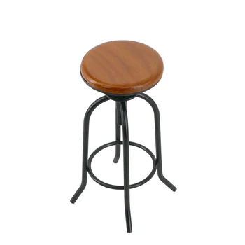 Accessori per mobili modello casa delle bambole 1/6 mini modello Sedia da bar in metallo/Sedia da pranzo (altezza regolabile (10,7 cm ~ 14 cm))
