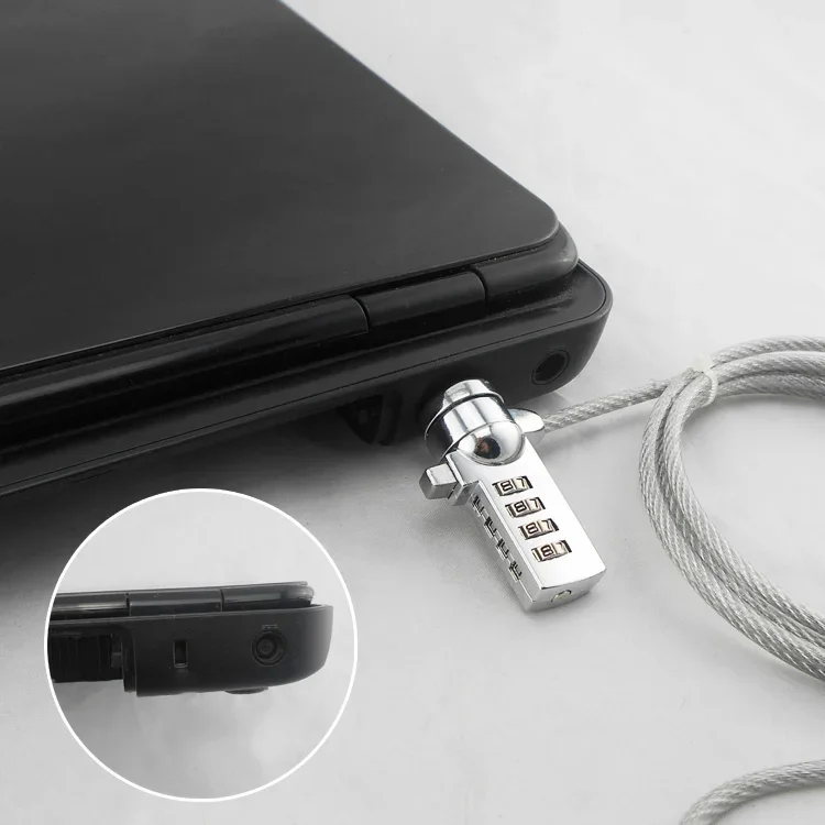 Notebook počítač zamknout drát proti proříznutí ati-theft kabel 1.5M heslo typ stříbro barva pro HP lenovo ASUS rokle notebook počítač