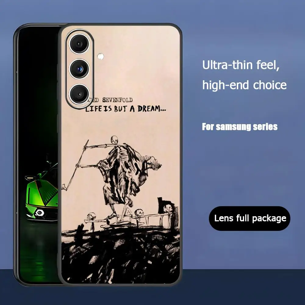 Avenged Sevenfold Band Design Soft Black Phone Case
