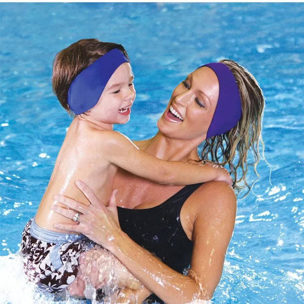 Adjustment Women Men Adult Kids Swimming Bathing Yoga Waterproof Ear Hair Band Headband Protector Watersport Neoprene Headband 5