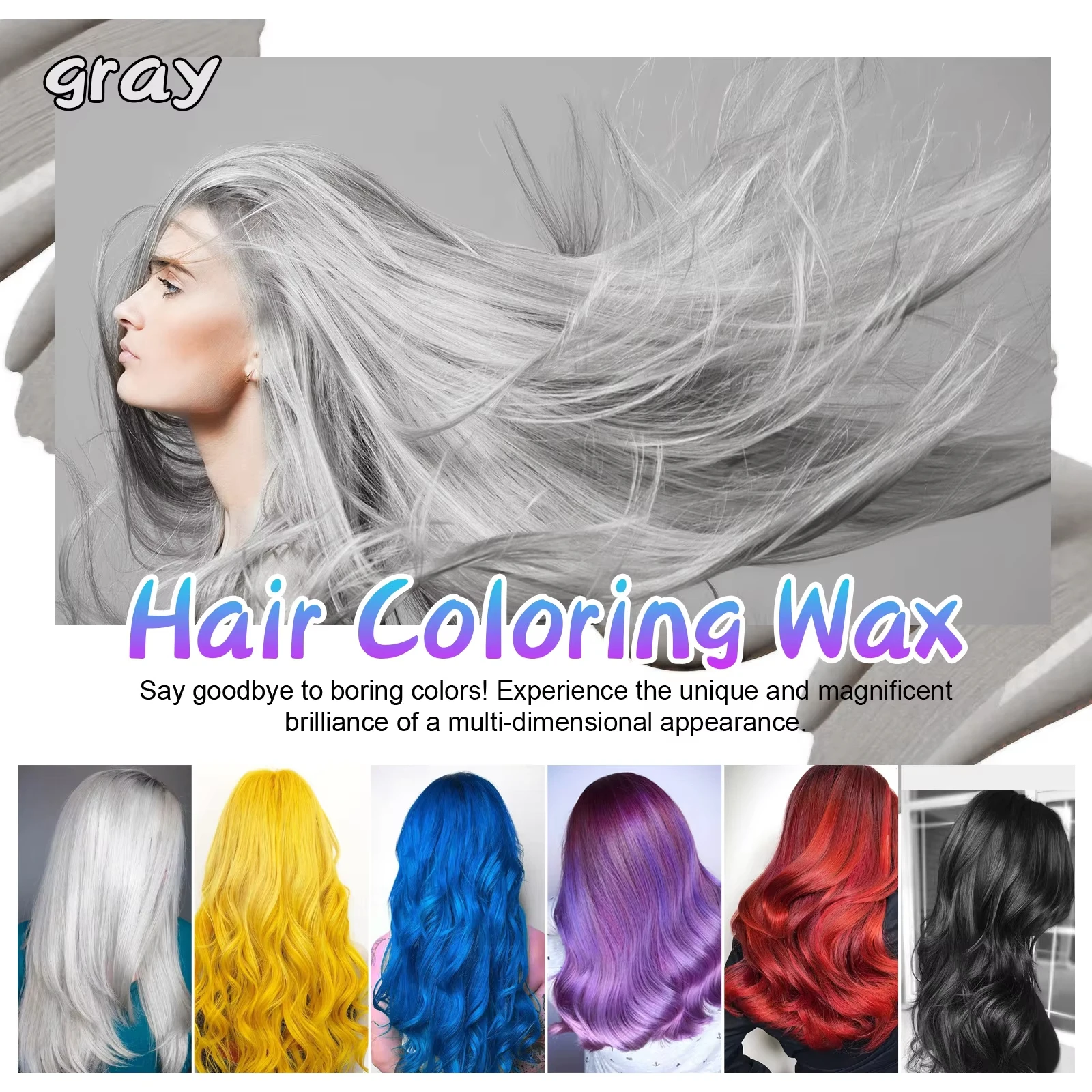 Temporary hair colour wax Coloring Styling Pomade Mild DIY White Covering Nourishing Hair Clay Strong Paste Gel Dye Cream