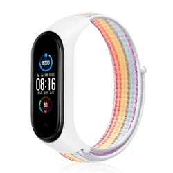 Durable Nylon Strap for Smart Watch - Sport Loop Wristband Accessory (Rainbow)