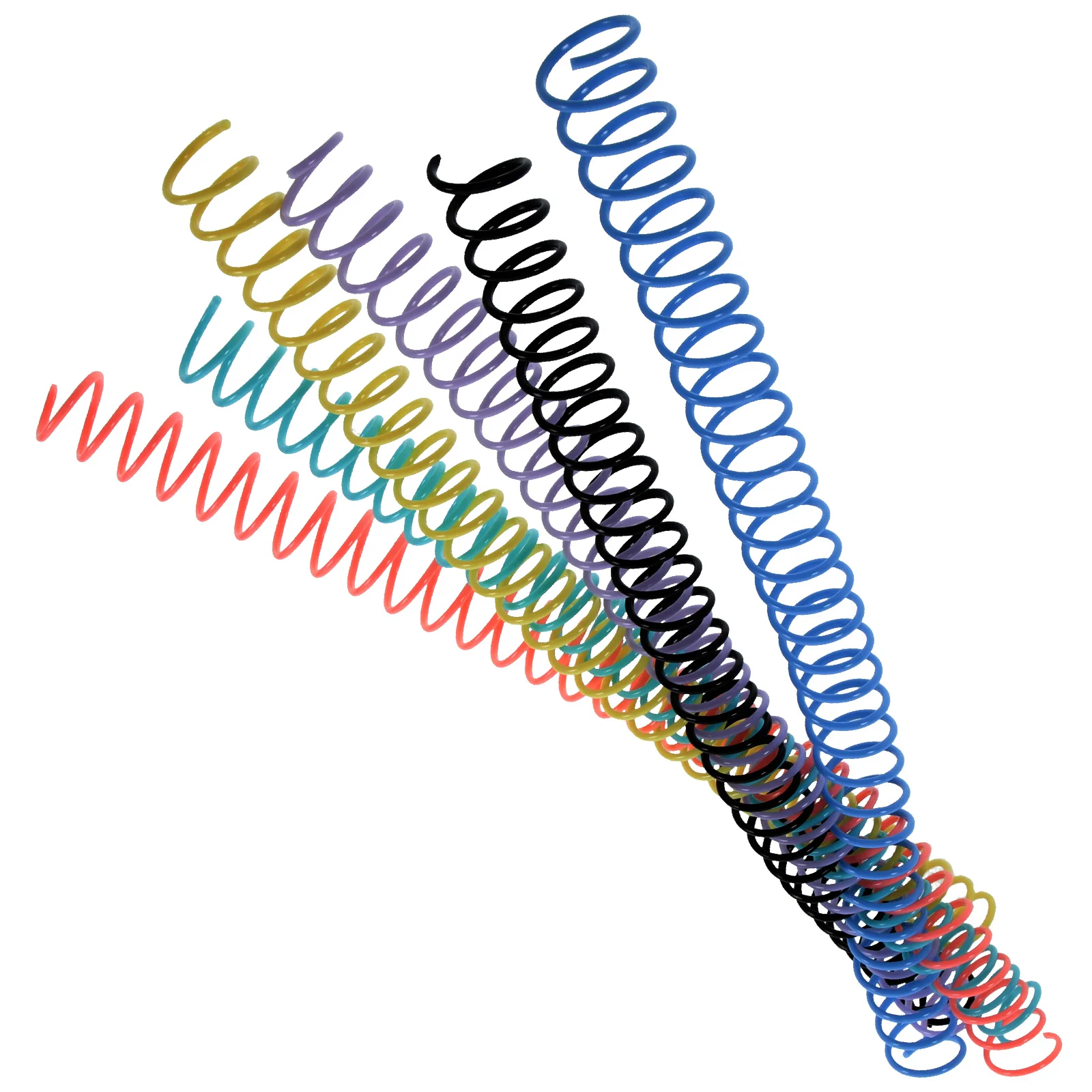 6Pcs Plastic Spiral Binding Coils Colorful Binding Spirals Spines Binder Combs Spines Book Kits Report Notebook Binding Kit