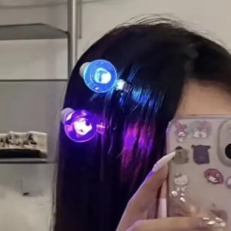 

New Electric Bulb Hairpin Luminous Hair Ornament Interesting Hair Clip Bulb Hairpin Color Hair Stick Clips Fashion Hair Jewelry