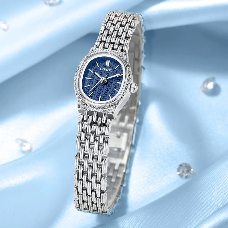 LIGE Fashion Square Ladies Watch Simple Elegant Quartz Watches Gift For Women Sports Waterproof Watch Women Relogio Feminino+BOX