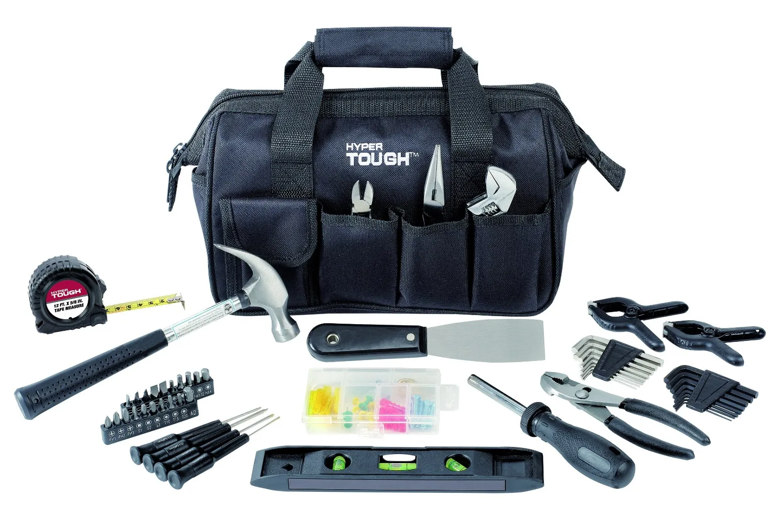 

Portable 89-Piece Black Household Tool Set Great Assortment of Tools for Many Household Projects