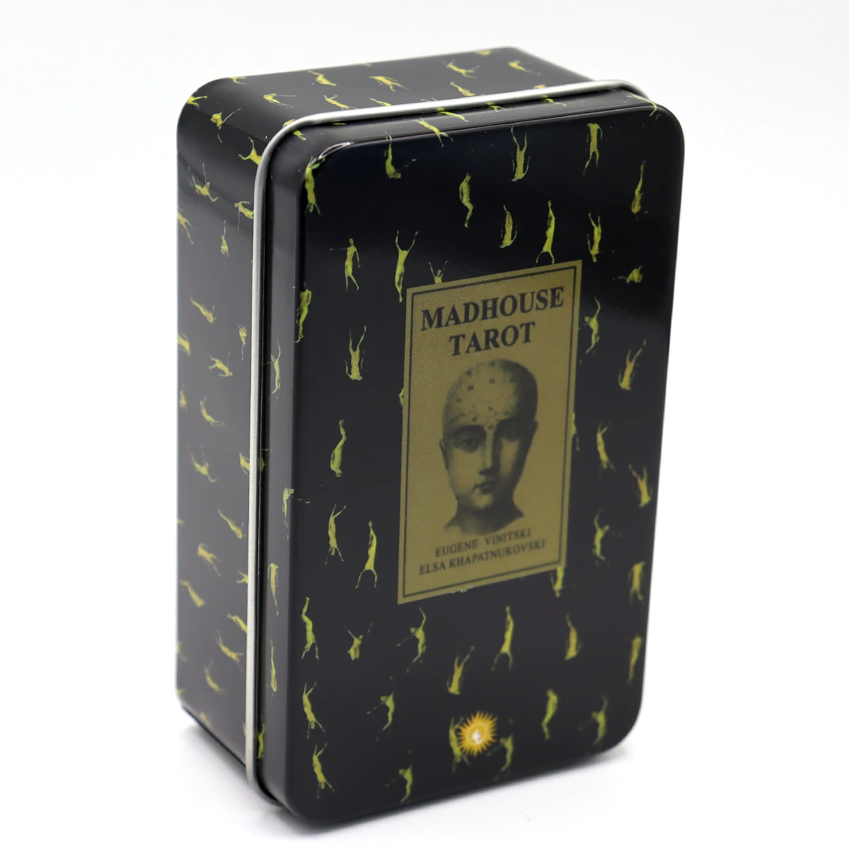 

Iron Box Madhouse Tarot Deck in a Tin Box Tarot with Guidebook Tarot Gilded Edge For Beginners Fortune Light Seers Tarot
