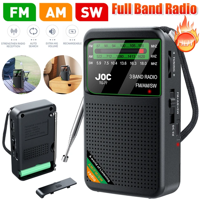 Emergency Pocket Radio FM/AM/SW with Rechargeable Type-C 2
