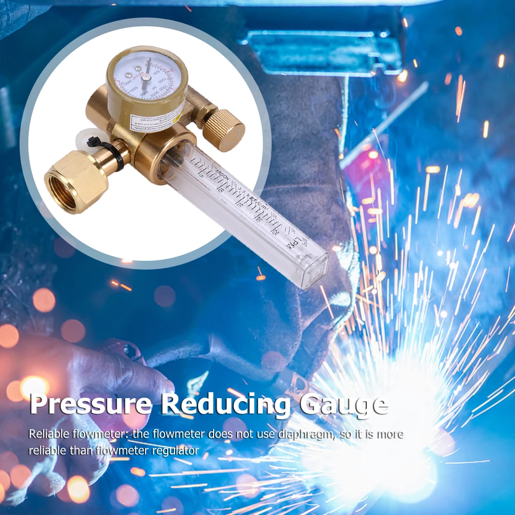All Brass Argon Pressure Reducer Fall Prevention G5/8 Gas Regulator