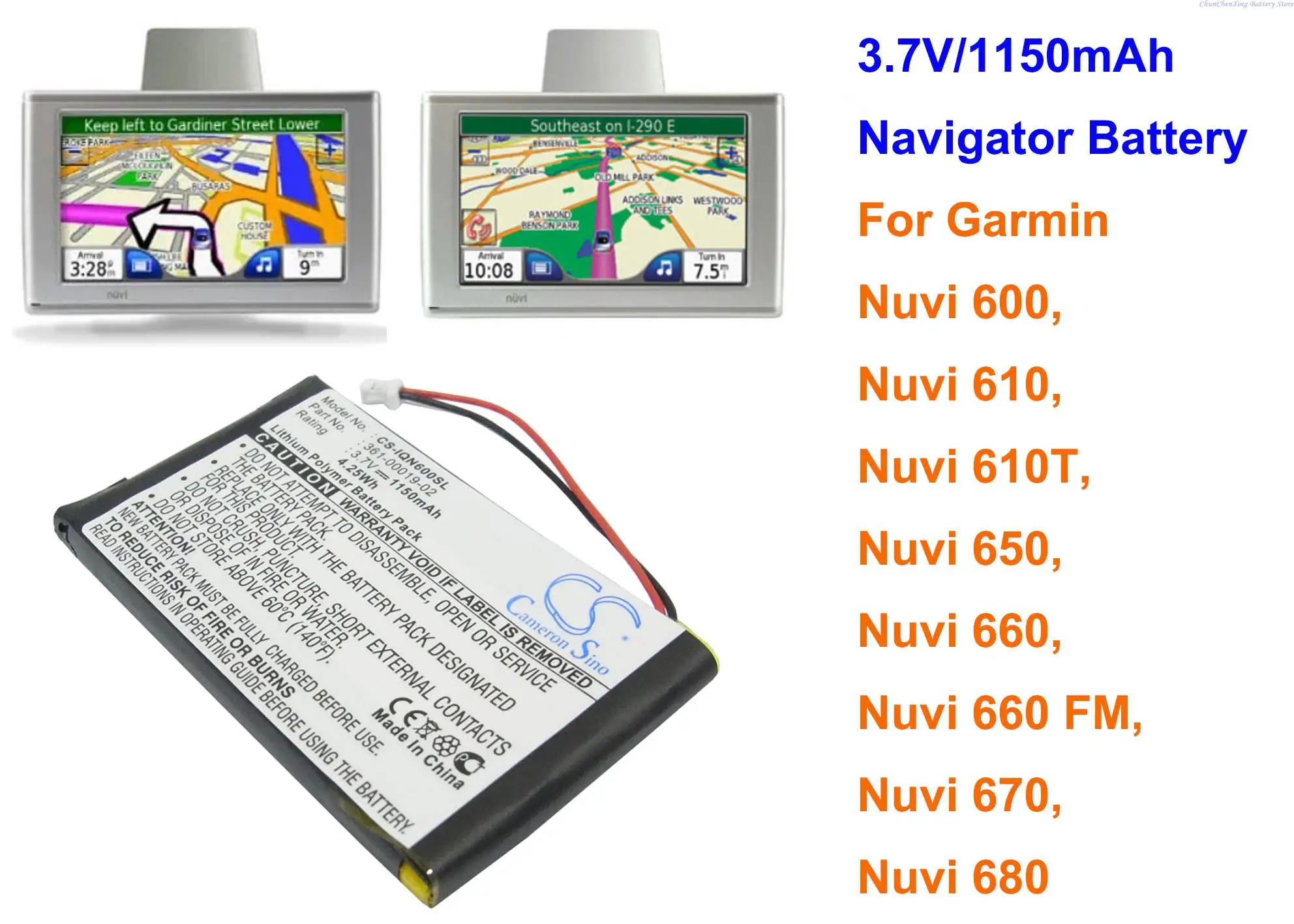 Batería de 1150mAh para Garmin Nuvi 361, 00019, 600 T, 610, 610, 650, 660 FM,  660, 670, 680 - AliExpress Productos electrónicos