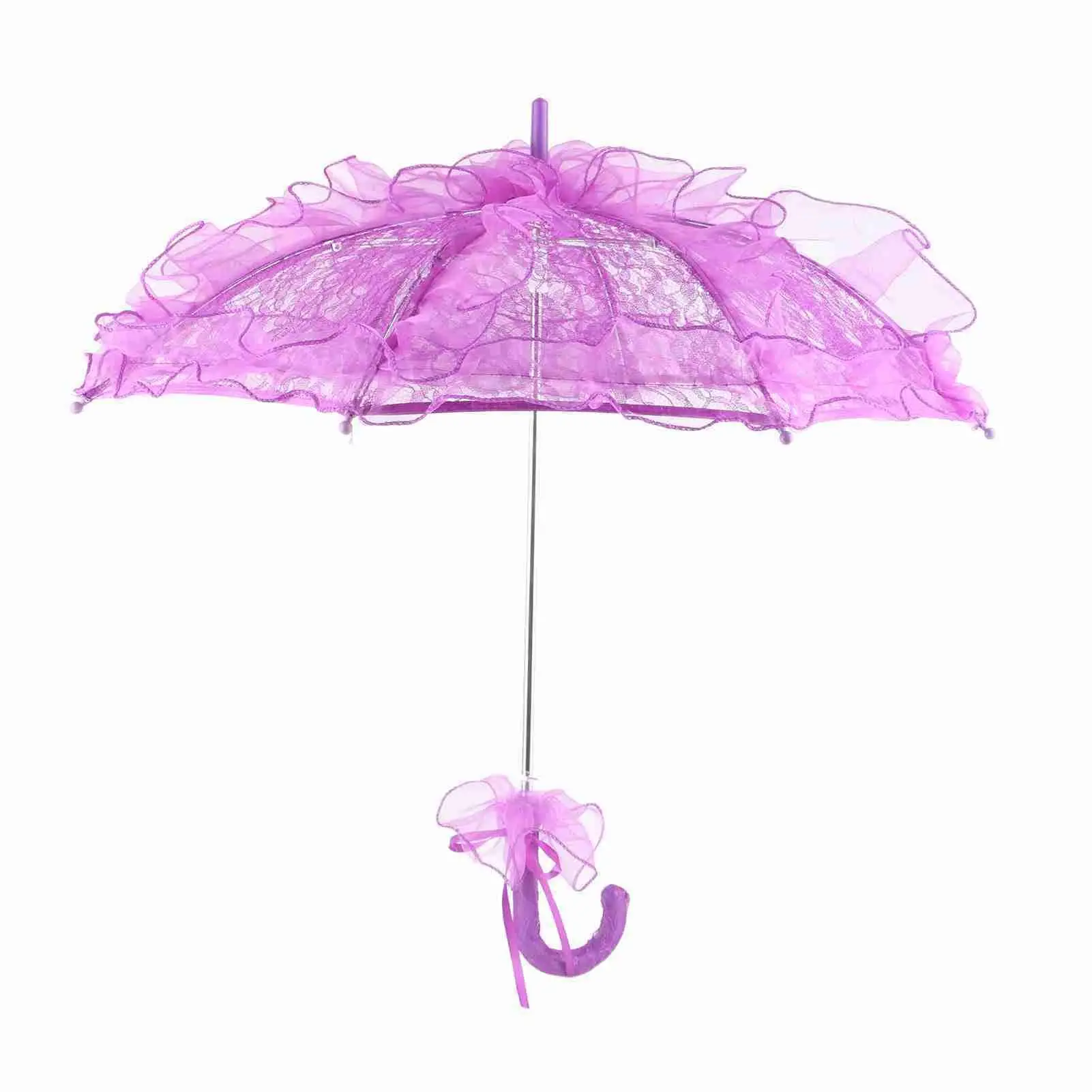 Elegant Lace Umbrella for Weddings &ndash; Bridal Cotton Photography Prop for Parties & Dances