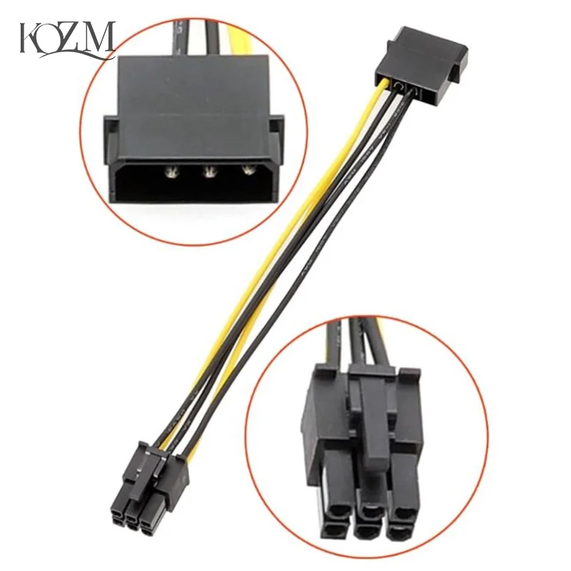 

6Pin To 4Pin Power Supply Cable For Graphics Cards 4 Pin Connectors To 6 Pin PCIExpress Power Connector