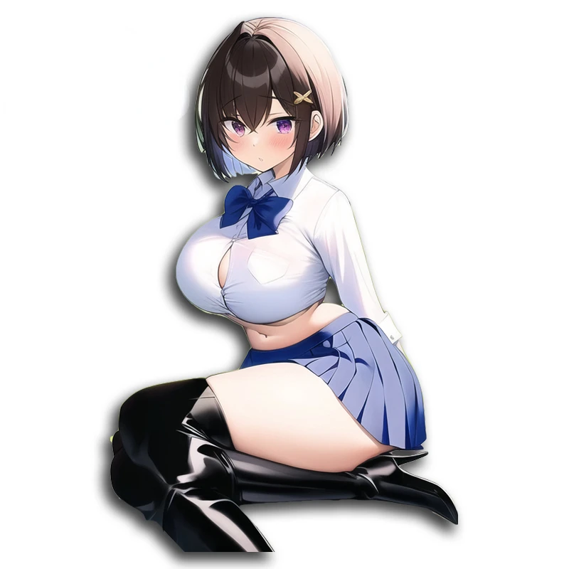 Interesting Anime Sexy Girl Car Stickers Waterproof Reflective Sunscreen Racing Drifting Decal  Car Accessories Decoration