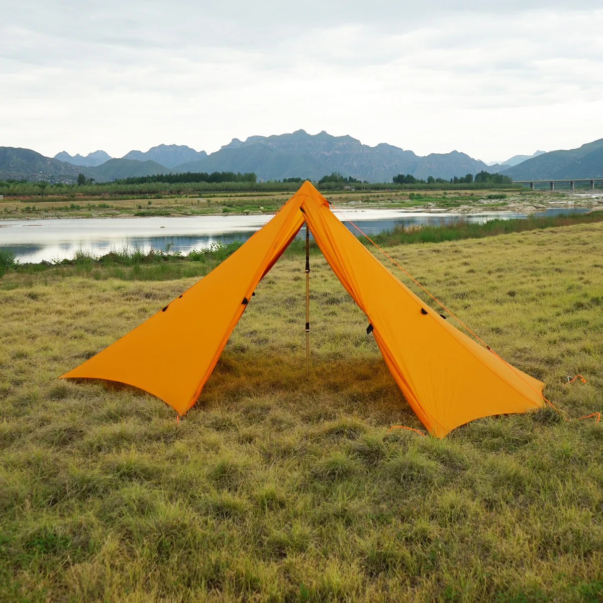 Knot Hufu1 Outdoor Camping Pyramind Tent Lightweight 20D Double Silicone Hiking Traveling Backpack 1P-2P Octagonal Tent