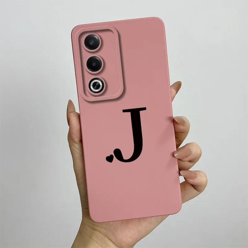 Chic Square Silicone Phone Case with Cute Letters Design