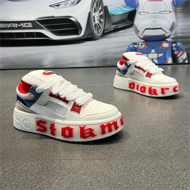 VersatileinsUniqueFashionable Comfortable Casual Shoes Trendy Letter Mens Thick Bottomed Height Increasing Shoes Breathable Rubb