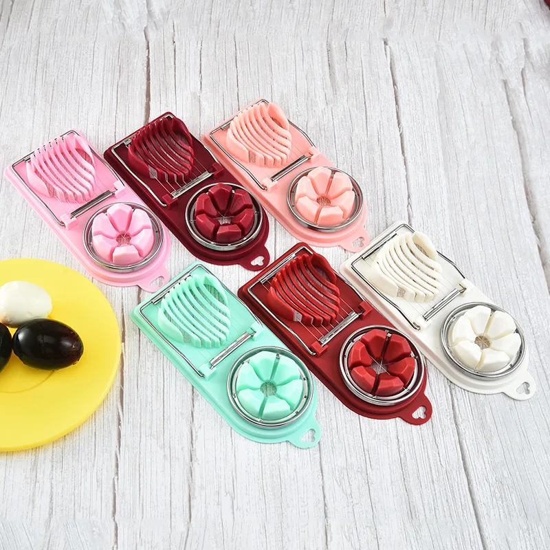 1PC Stainless Steel Multifunctional Egg Cutter Slicer for Kitchen