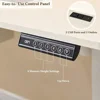 48" Electric Standing Desk Adjustable Height, Sit Stand Up Desk with Keyboard Tray, Power Outlets, LED Lights & Monitor Shelf 5