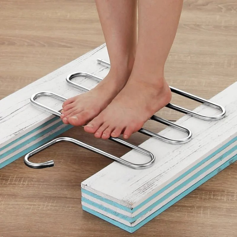 5 Layers Multi-functional Clothes Hangers Non-slip Pant Storage Rack Cloth Rack for Hanging Storage