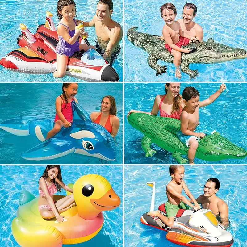 Inflables Toy Swimming Pool Children Inflatable Water Toy Animal Mount Mount Pool  Animal Shark Unicorn Pool Assesories Rafts 4