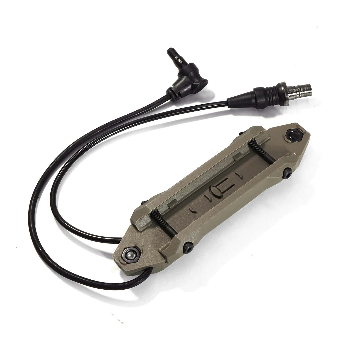 SOTAC TAPS Dual Switch Button SF Flashlight Plug DBAL Laser Pointer Crane Plug 2.5mm 3.5mm Black and Tan Color
