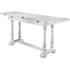 Farmhouse Folding Trestle Console Dining Table, brown – Perfect for Small Spaces 1