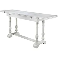 Farmhouse Folding Trestle Console Dining Table, brown – Perfect for Small Spaces 1