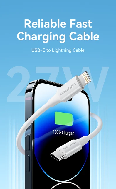 Vention USB C To Lightning Cable For iPhone 14 13 12 11 Pro Max