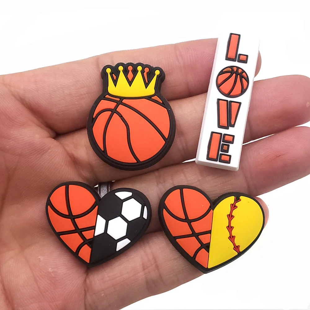 Vendite 1 pz PVC basket scarpa Charms accessori zoccoli fibbia decorazioni per Croc sandali braccialetto ragazzi ragazze regali del partito