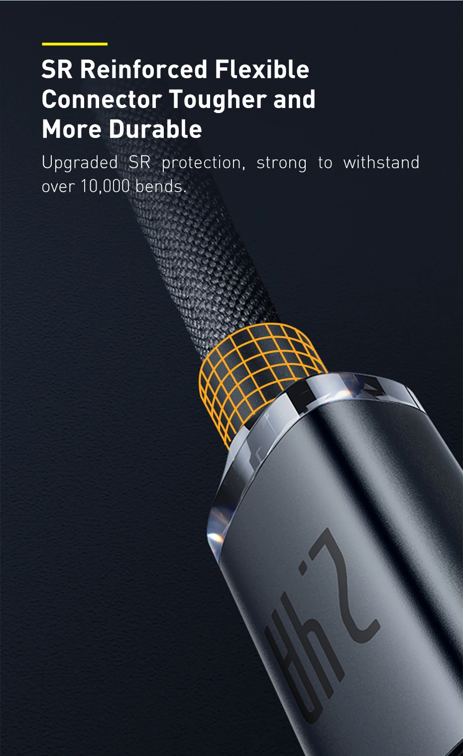 Baseus-Cabo de carregamento USB para iPhone, 2.4A,