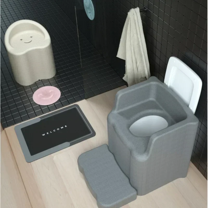 Multi functional bathroom shower chair EPP elderly pregnant woman shower stool bathroom small sofa anti slip sitting stool 4