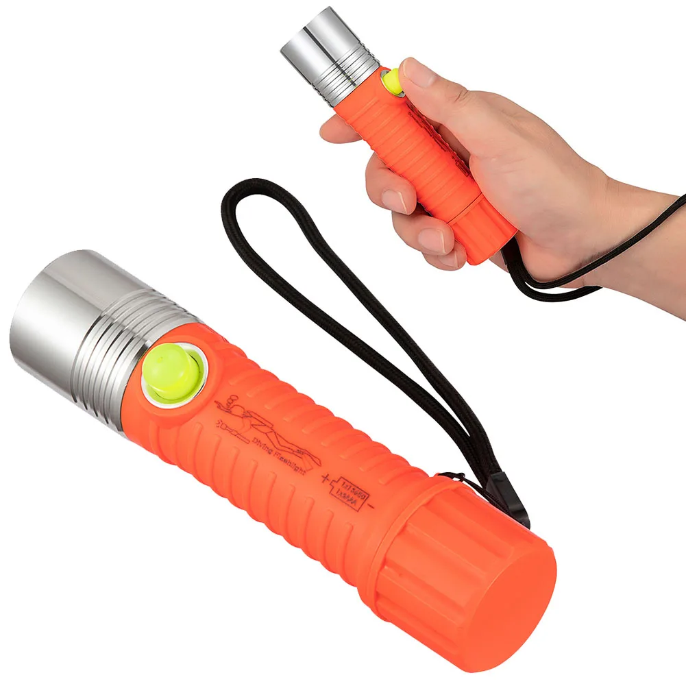 Underwater Lamp Flashlight Brightest LED Diving Torch Waterproof up to 50m Anti abrasive IPX8 Certified Skid proof
