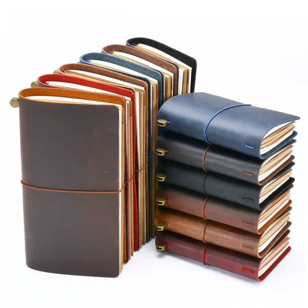 Fromthenon 100% Genuine Leather Notebook Planner Handmade Travelers Notebook 6