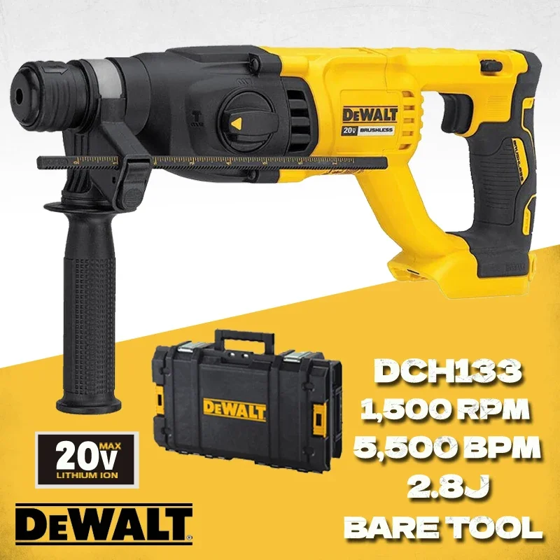 Dewalt Brushless Rotary Hammer DCH133 20V MAX XR Variable Speed Multifunctional Rechargeable Impact Drill electric hammer drill electric jackhammer