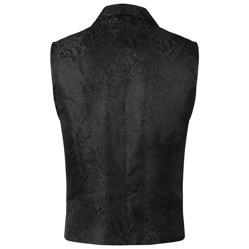 VATPAVE Gilet da uomo in stile vittoriano, stile gotico Steampunk, Navy