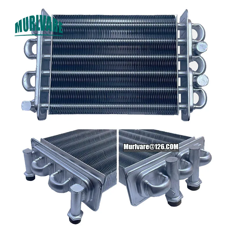 230Mm 270Mm Universale Nuovo Scambiatore Di Calore A Doppio Tubo Con Rivestimento In Rame Per Pezzi Di Ricambio Per Scaldabagno Caldaia A Gas Electrol