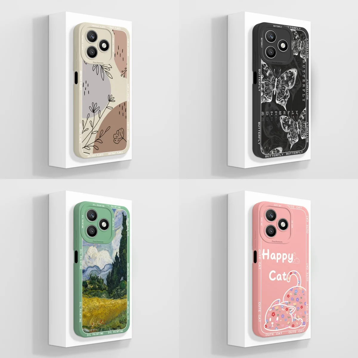 Pretty Butterfly Cat Antifouling Fashion Silicone Soft Phone Case