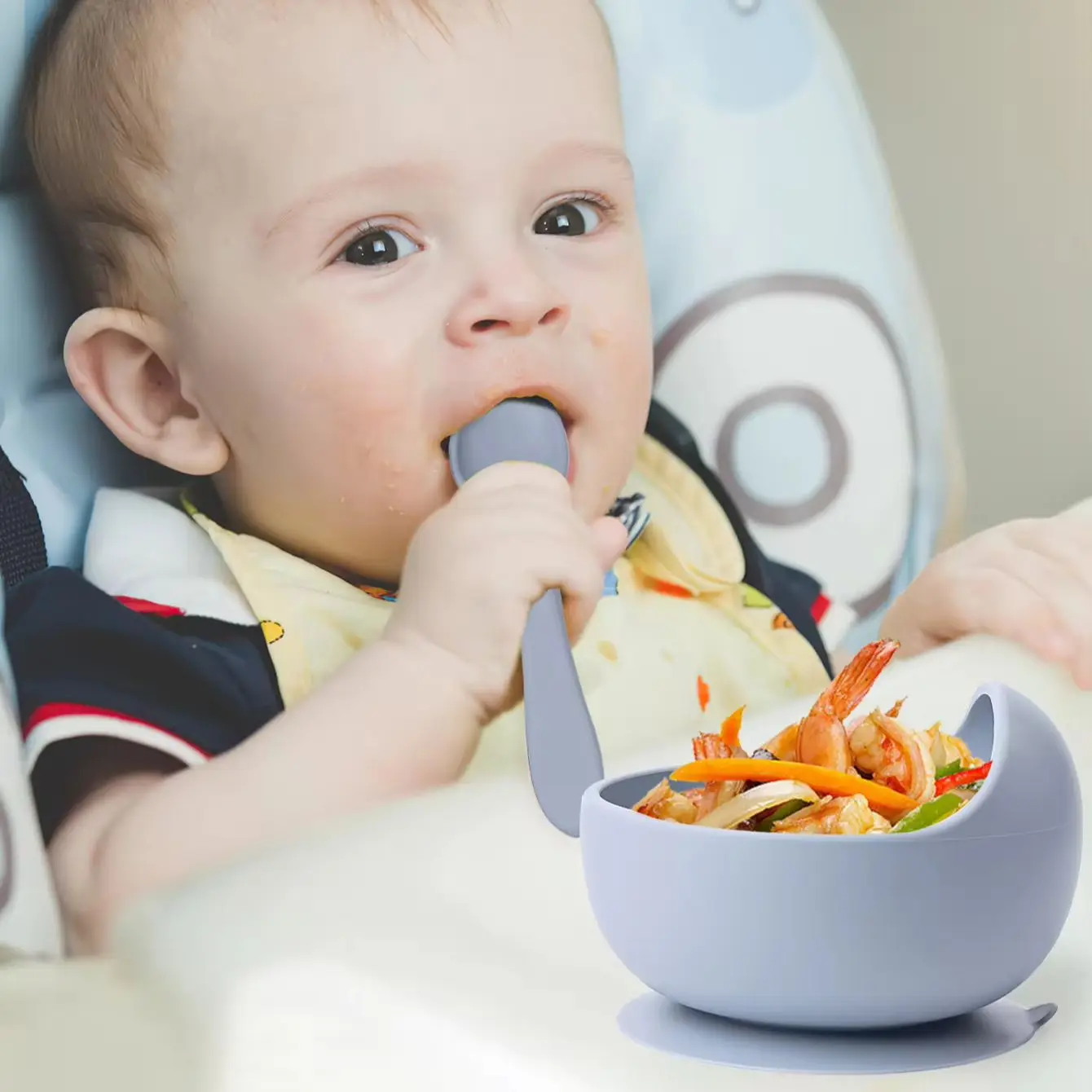 2PC Silicone Sucker Bowl Feeding Tableware for Infant and Young Training Learning To Eat Bowls and Baby Supplementary Food Bowls 3
