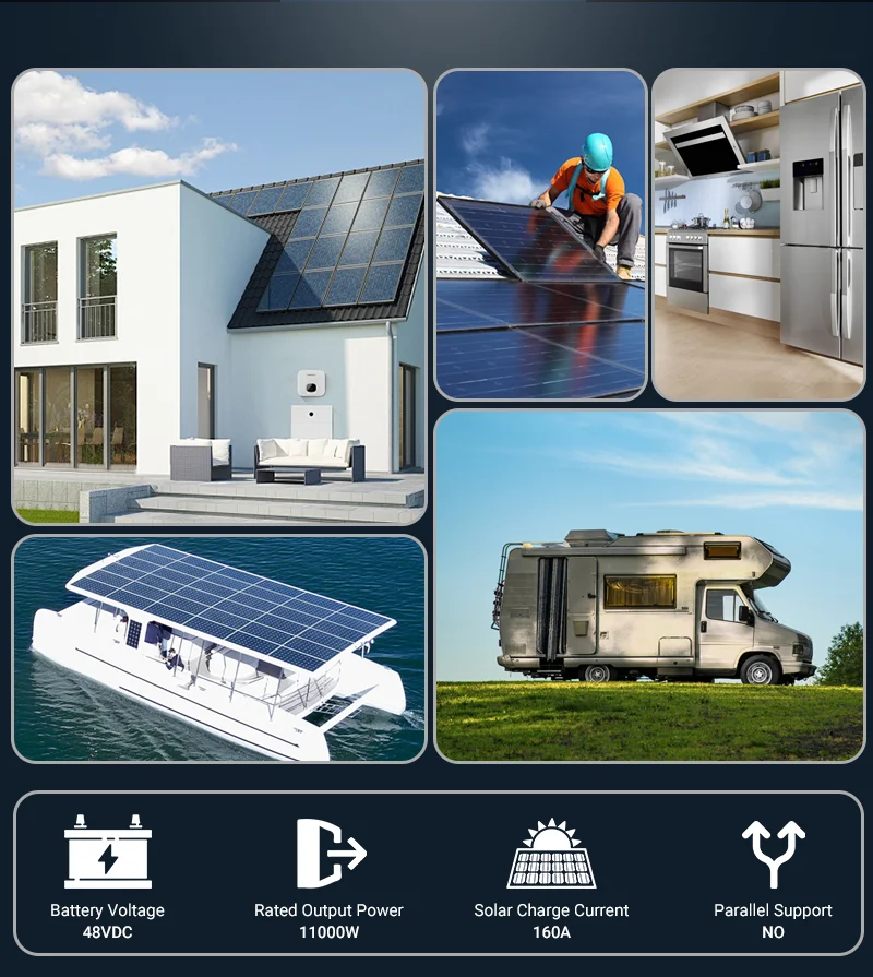 11KW 48V MPPT Hybrid Solar Inverter 2 MPPT Dual PV Input 230VAC On/Off Grid Sola
